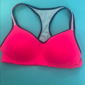 neon pink PINK padded sports bra